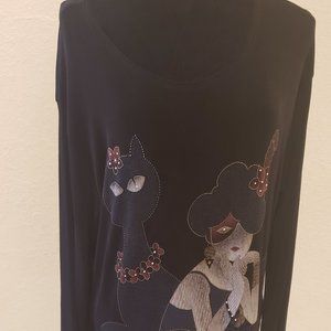 LS Collections by Suau Roaring 20s Blouse Size Lar